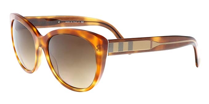 Burberry Women's BE4224 Sunglasses Light Havana/Brown Gradient 56mm