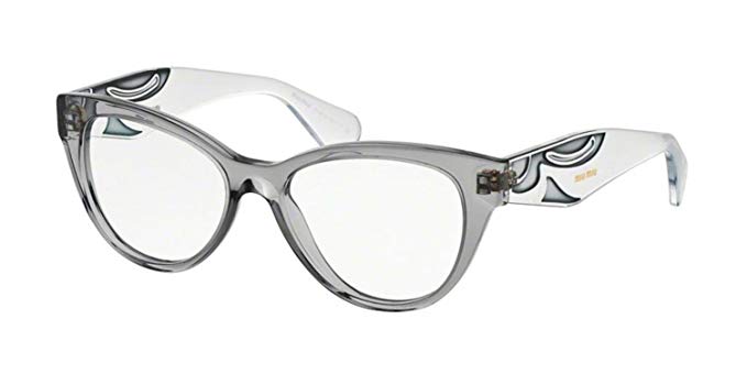 Miu Miu MU03NV Eyeglasses-ROY/1O1 Transparent Gray-53mm