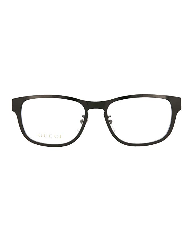 Gucci GG 0175O 002 Black Metal Rectangle Eyeglasses 54mm