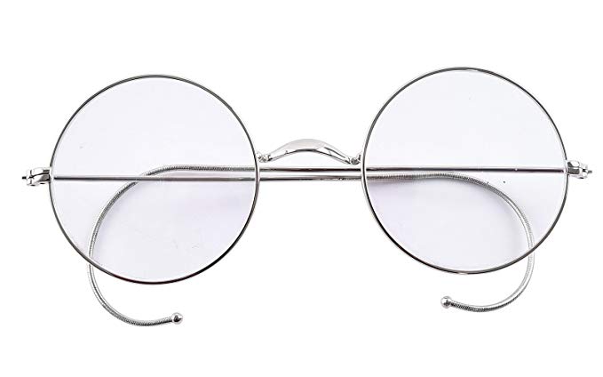 Agstum Retro Round Optical Rare Wire Rim Eyeglass Frame 49mm (Without Nose Pads)