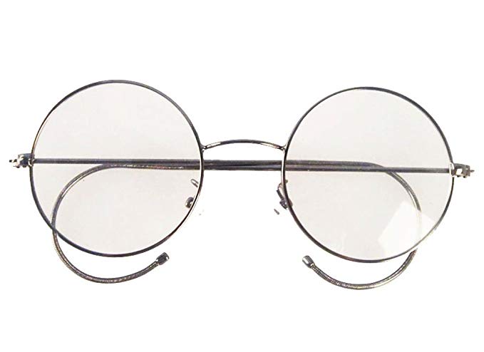 Agstum Retro Round Optical Rare Wire Rim Eyeglass Frame 49mm (Large size)