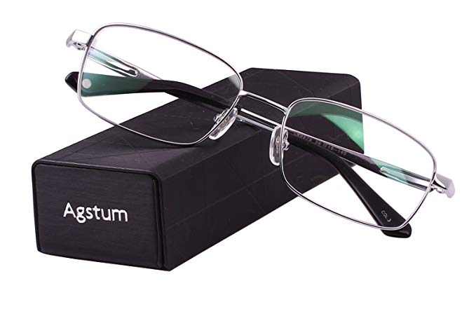 Agstum Titanium Full Rim Glasses Frame Optical Eyeglasses Rxable