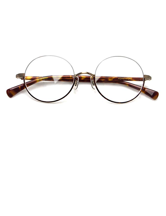 Komehachi - VintageRound Under Semi Rim Clear Lens Eyeglasses Frames RX ...